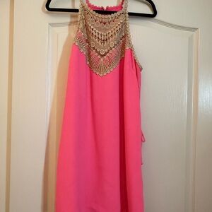 Lilly Pulitzer Pink Halter Romper Dress